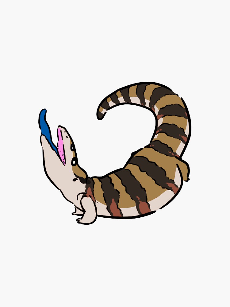 Thumbnail 3 of 3, Sticker, Blue Tongue Skink Sticker designed and sold by beebsart.