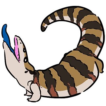 Artwork thumbnail, Blue Tongue Skink Sticker by beebsart