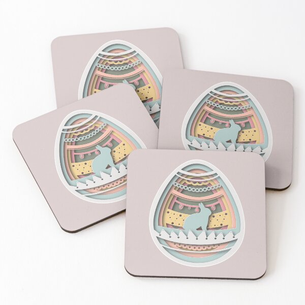 Item preview, 3D paper cut - cute Easter bunny, Easter egg, Happy Easter, aesthetic  designed and sold by Trista Designs.