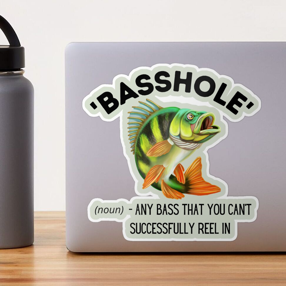 Basshole Fish Sticker for Sale by Raymond Reddington