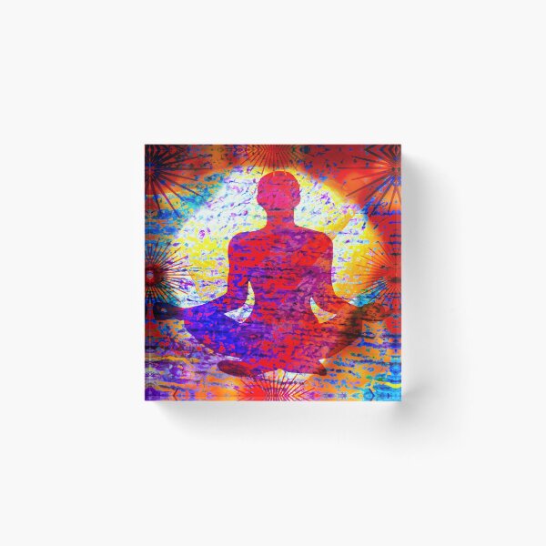 Item preview, Meditate Red Yoga Art Work designed and sold by EdwardMonet.