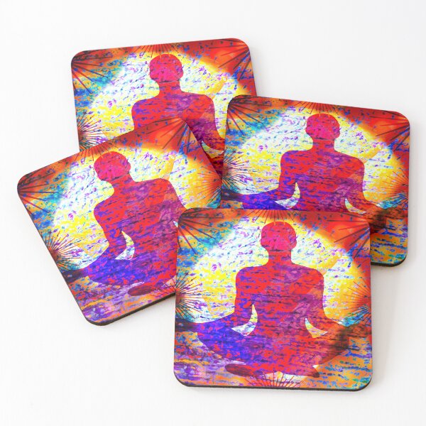 Item preview, Meditate Red Yoga Art Work designed and sold by EdwardMonet.