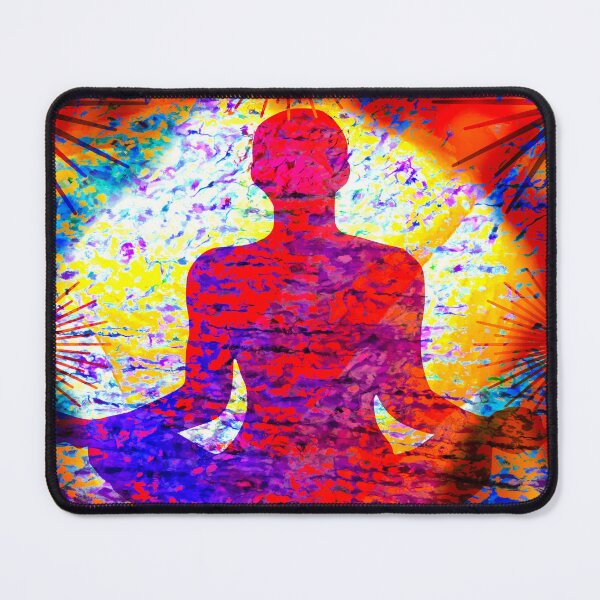 Item preview, Meditate Red Yoga Art Work designed and sold by EdwardMonet.