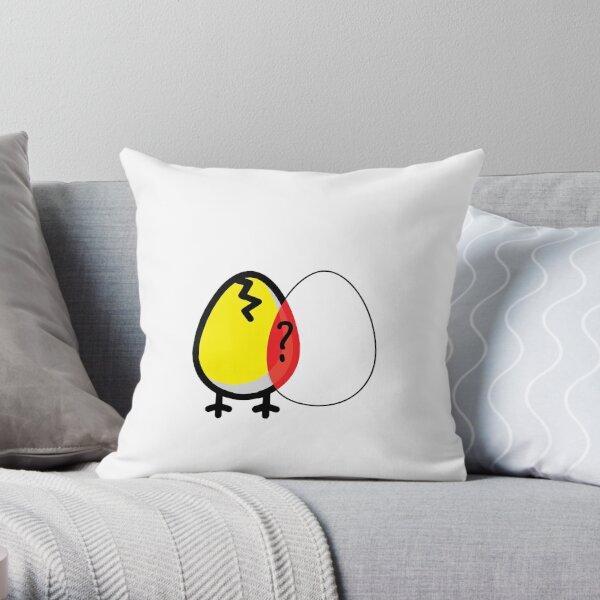 Who came first Throw Pillow