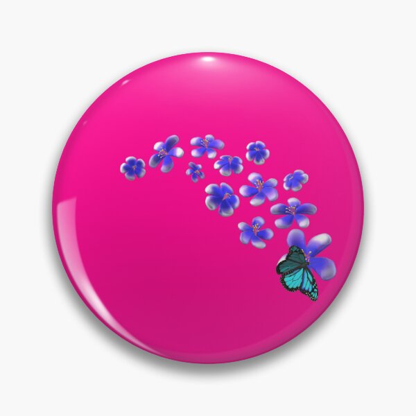 Item preview, Butterflies on blossoms (blue/pink) designed and sold by MystixJack.