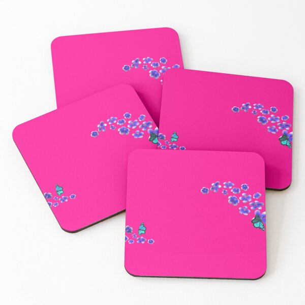 Item preview, Butterflies on blossoms (blue/pink) designed and sold by MystixJack.