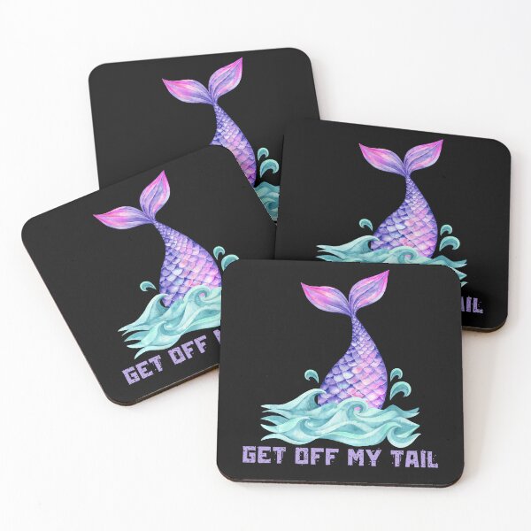 Item preview, Get Off My Tail Sarcastic Purple Mermaid/ Funny Mermaid Pun designed and sold by Designs By YL.