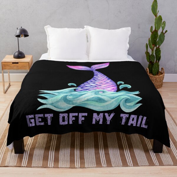 Item preview, Get Off My Tail Sarcastic Purple Mermaid/ Funny Mermaid Pun designed and sold by Designs By YL.