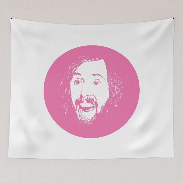 Item preview, Asmongold Pink Fan Sticker  designed and sold by DanLopesMerch.