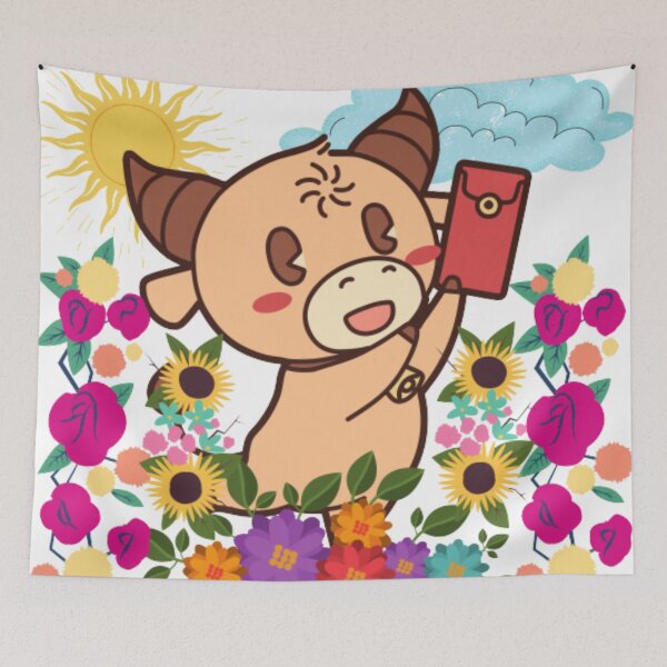 Item preview, Happy Ox New Year Chinese Zodiac Sign designed and sold by ArtOfStars.