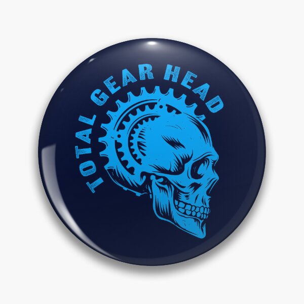 Item preview, Copy of Total Gear Head - Bicycle Sprocket Skull Blue designed and sold by blackdogshop.