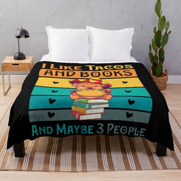 Item preview, I Like Tacos And Books And Maybe Like 3 People,Funny Taco Day Gift,Cool Tacos And Books Lovers Retro Vintage Unisex Design designed and sold by pedrored369.
