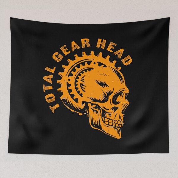Item preview, Copy of Total Gear Head - Bicycle Sprocket Skull Orange designed and sold by blackdogshop.