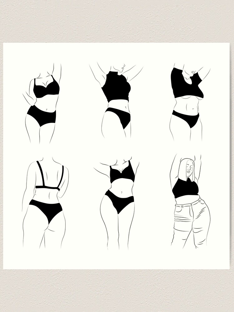 Female body silhouette by CozyChaiCreations