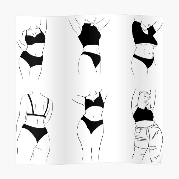 curvy woman silhouette art