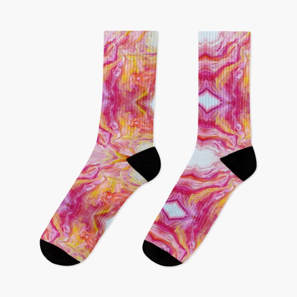 Item preview, Abstract Pink, Red, Yellow, Orange, and White Painting designed and sold by Creative-Voyage.