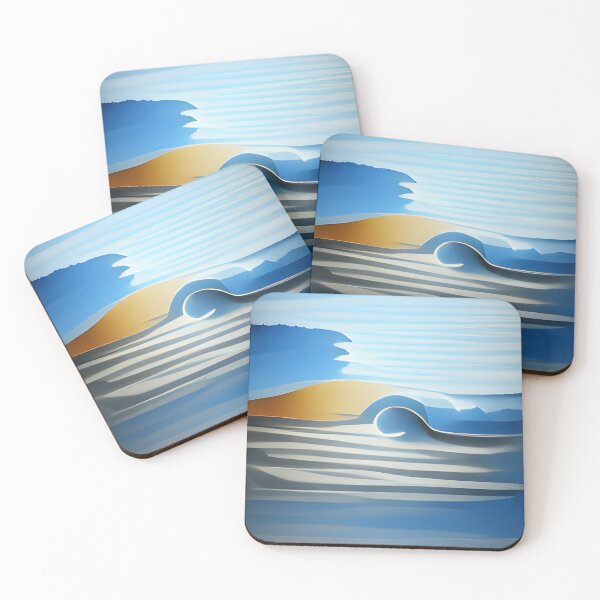 Item preview, large blue waves designed and sold by AIArtwork21.