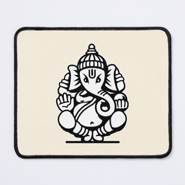 Item preview, Ganesh Ganesa Ganapati Elephant 4 (black white) designed and sold by Mystic-Land.