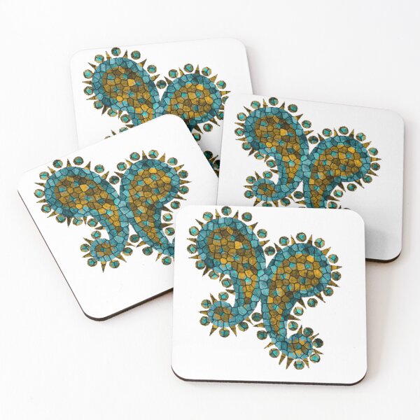Item preview, Paisley mandala  turquoise and yellow  designed and sold by karimaK-71.