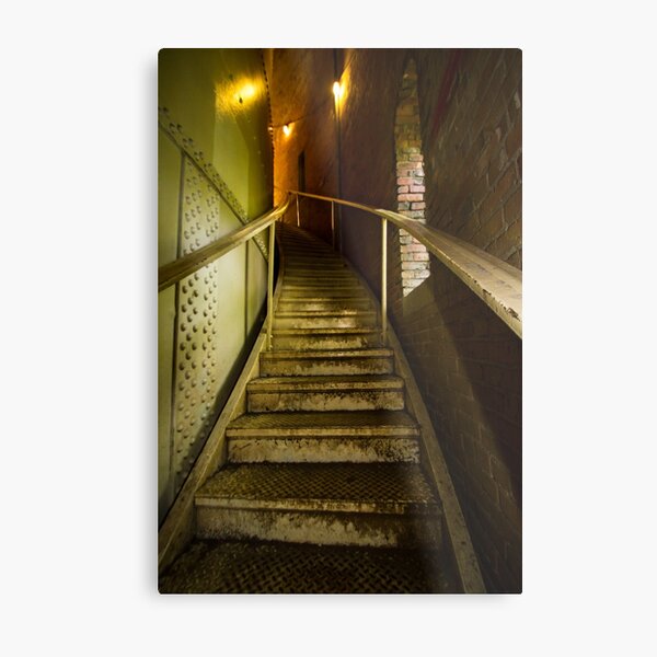 Creepy Old Staircase Leading Up Into the Tower Metal Print