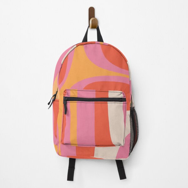 Item preview, Retro Groove Minimalist Abstract Pink Orange designed and sold by kierkegaard.