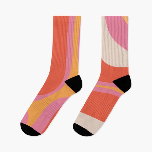 Item preview, Retro Groove Minimalist Abstract Pink Orange designed and sold by kierkegaard.