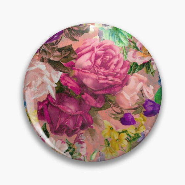 Artikelvorschau, Elegantes Vintage Blumenmuster Himmel, Shabby Chic, Pflanzenmuster, botanische Illustration, erröten rosa Rose Vintage Blumen entworfen und verkauft von ZeinabTaha.
