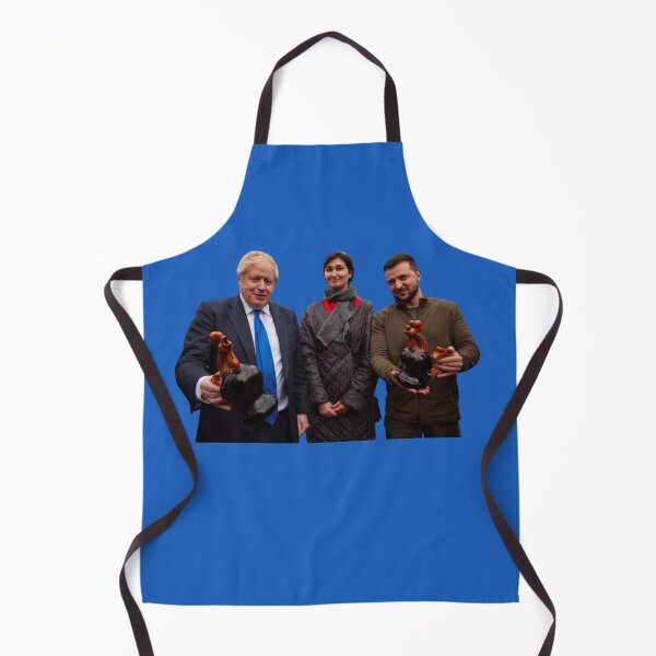 Item preview, Zelensky and Boris Johnson with Ceramic Chickens designed and sold by GrellenDraws.