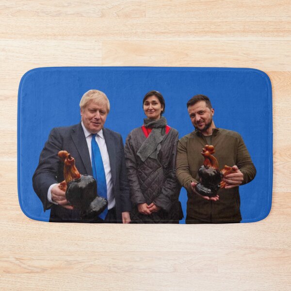 Item preview, Zelensky and Boris Johnson with Ceramic Chickens designed and sold by GrellenDraws.