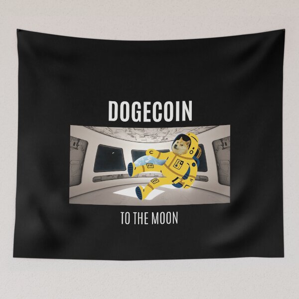 Item preview, Dogecoin to the moon Doge 1 Mission To Space Panoramic View Doge-1 designed and sold by NFTDesignsBLV.