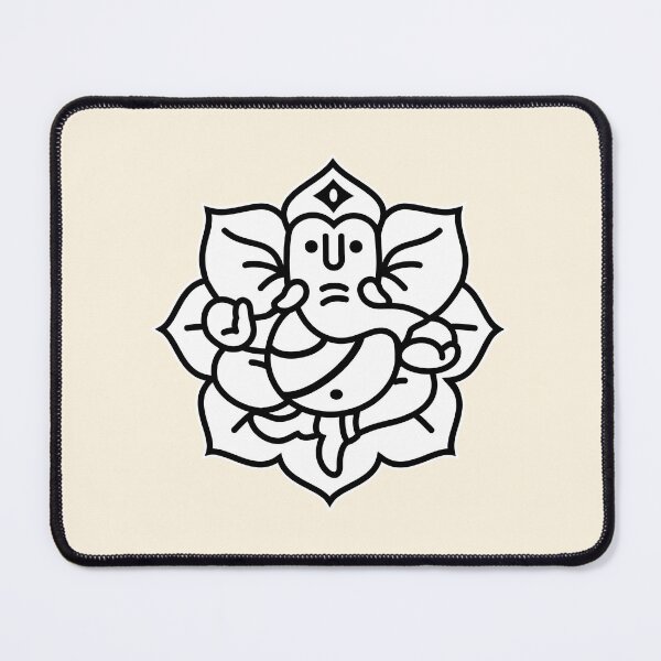 Item preview, Ganesh Ganesa Ganapati Elephant 2 (black white) designed and sold by Mystic-Land.