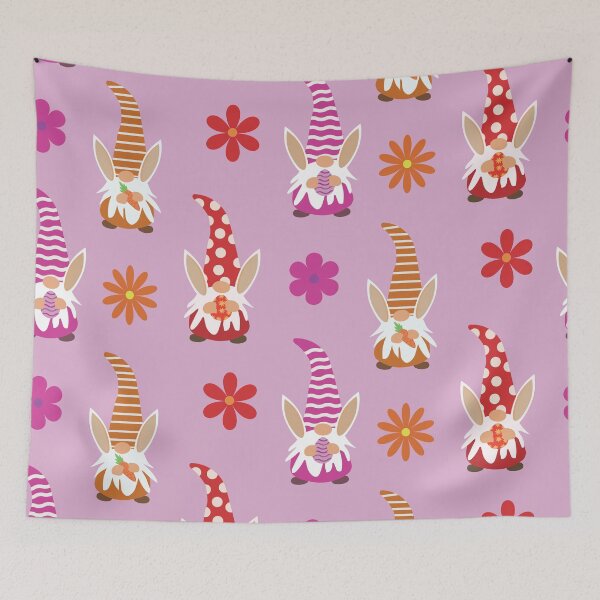 Item preview, Cute Easter gnomes  holding eggs  with flowers pattern  designed and sold by Yasminepatterns .