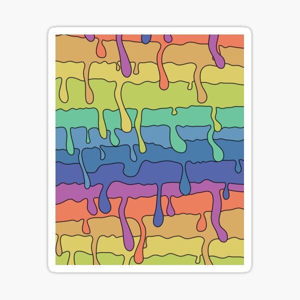 Artikel-Vorschau von Tropfender schmelzender Regenbogen 90er Retro Slime, designt und verkauft von ind3finite.