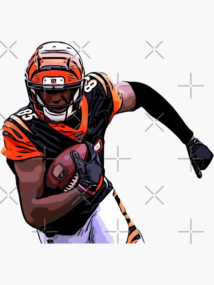 Tee Higgins Jersey Cincinnati Bengals Football Glossy Sticker