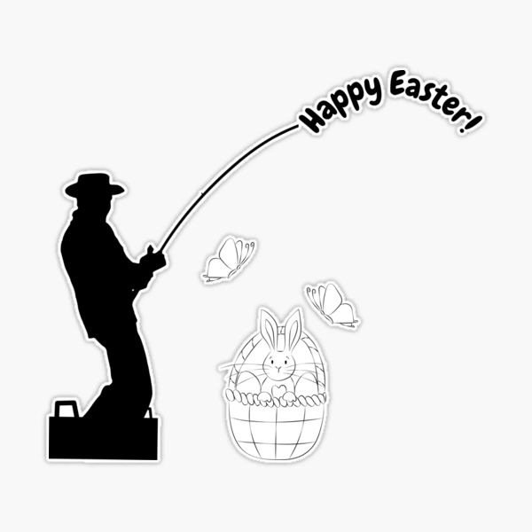 Happy Easter - Fishing stock illustration. Illustration of luxury -  111123301