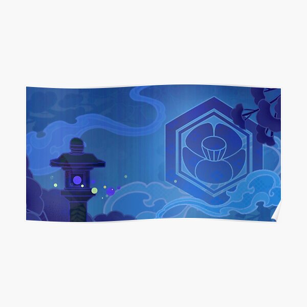 "kamisato crest " Poster for Sale by Dipiz Redbubble