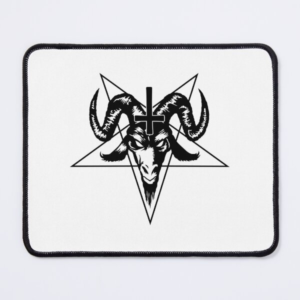 Item preview, Satanic Goat Head with Pentagram (black) designed and sold by Mystic-Land.