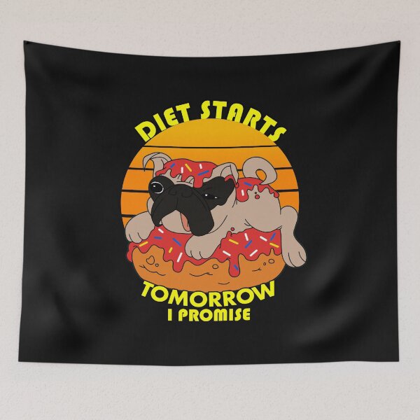 Item preview, Diet Starts Tomorrow I Promise Pug  designed and sold by Pugstuff.