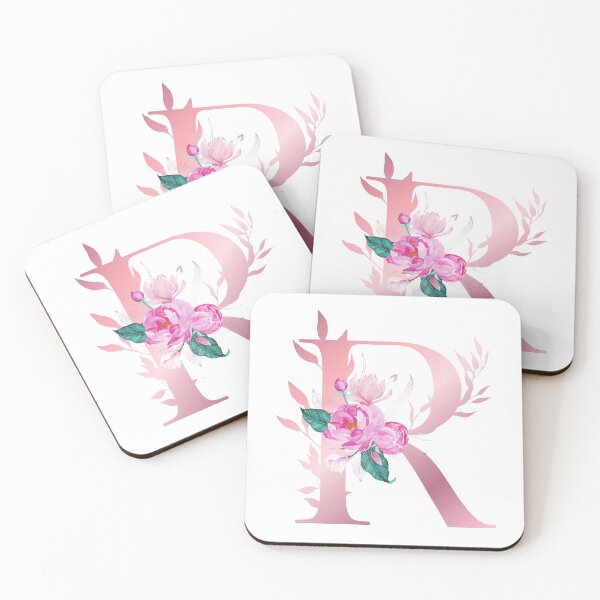 Item preview, Pink customazible watercolor alphabet letter prints designed and sold by VisionArtist Ca.