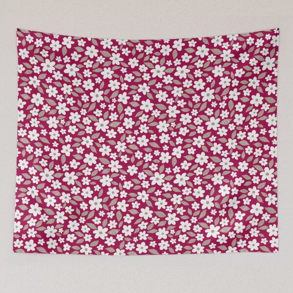 Item preview, Ditsy Floral Daisy Pattern Fuchsia designed and sold by Julie Erin Designs.