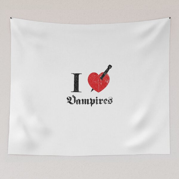 Item preview, I love (to kill) Vampires (black eroded font) designed and sold by Mystic-Land.