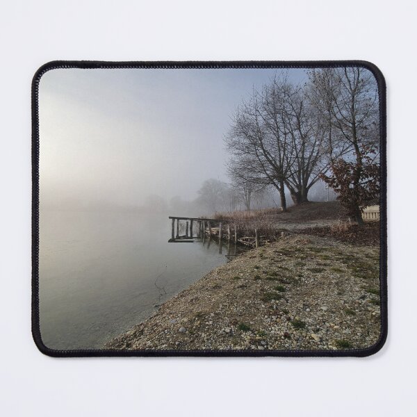 Item preview, Pier on the frozen lake surface designed and sold by Dorota Didyk.