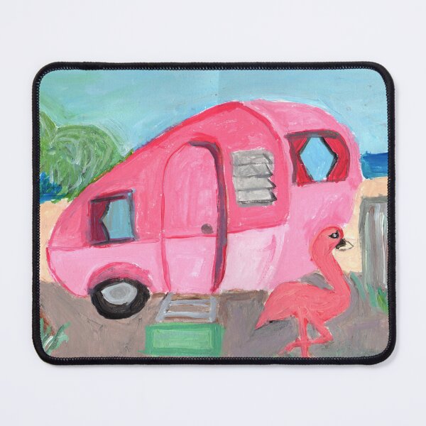Item preview, Cute Retro Pink Beach Trailer designed and sold by mytshirtfort.