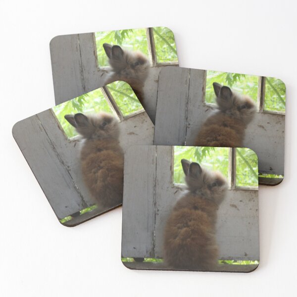 Item preview, Bunny looking out window designed and sold by grey-hand-art.