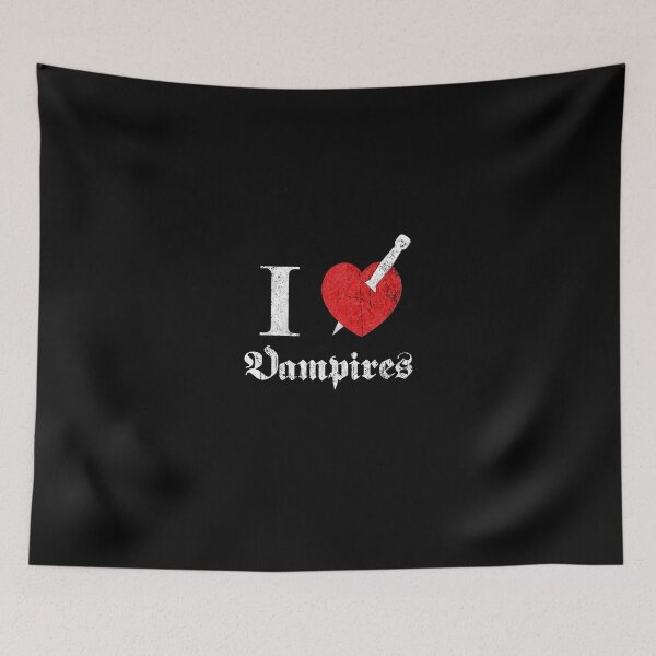 Item preview, I love (to kill) Vampires (white font eroded) designed and sold by Mystic-Land.