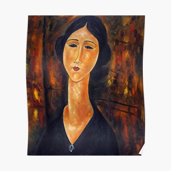 Art By Amedeo Modigliani Poster By Wonderdesigne Redbubble   Poster,504x498,f8f8f8 Pad,600x600,f8f8f8 