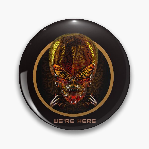 Item preview, Gold Alien-We're Here designed and sold by TracyDDigitals.
