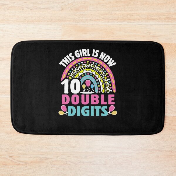 Item preview, This Girl is Now 10 Double Digits 10 Years Old Rainbow Leopard designed and sold by 1Designology1.