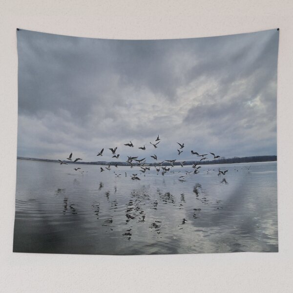Item preview,  Cazando golondrinas de mar junto al lago designed and sold by Dorota Didyk.