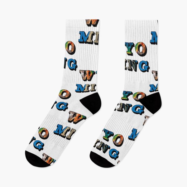 Item preview, Wyoming w/ National Landmarks designed and sold by Pajamurai.